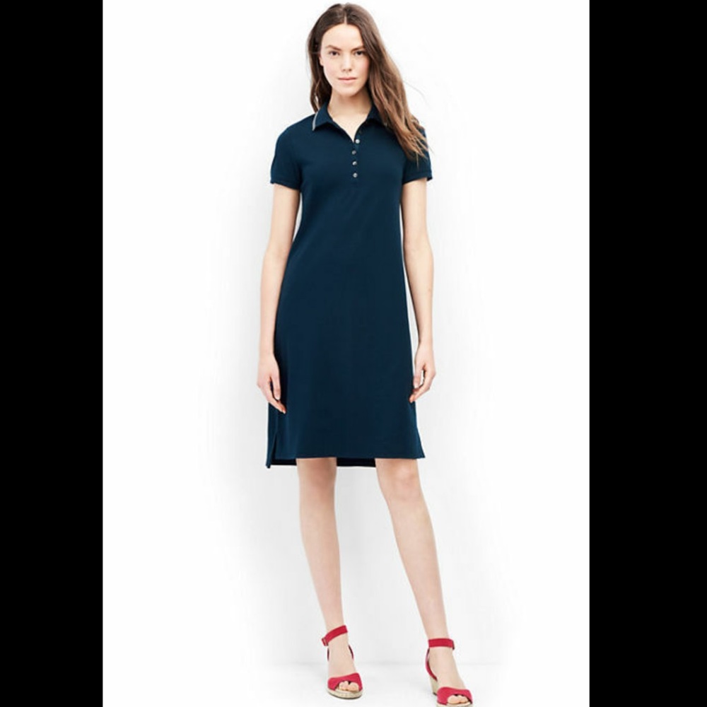 Lands end | blue dress